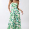TROPICAL PRINT BACK TIE JUMPSUIT